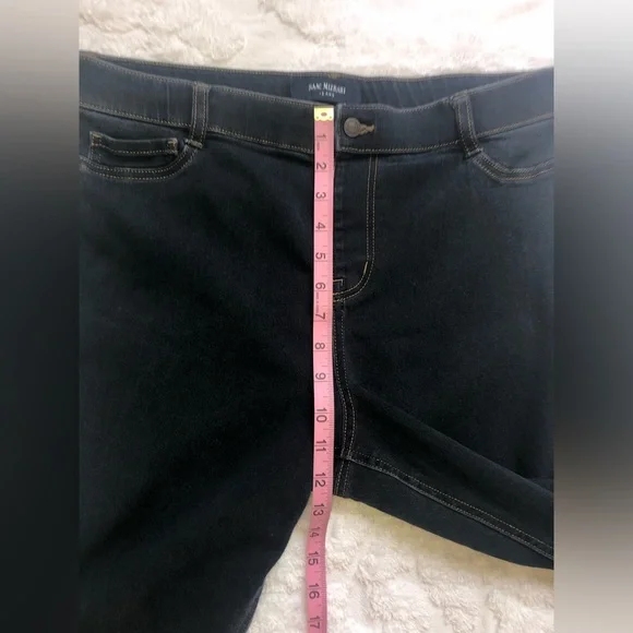 Isaac Mizrahi Denim Jeggings Skinny Juniors Jeans Dark Blue Size Large - Picture 8 of 12